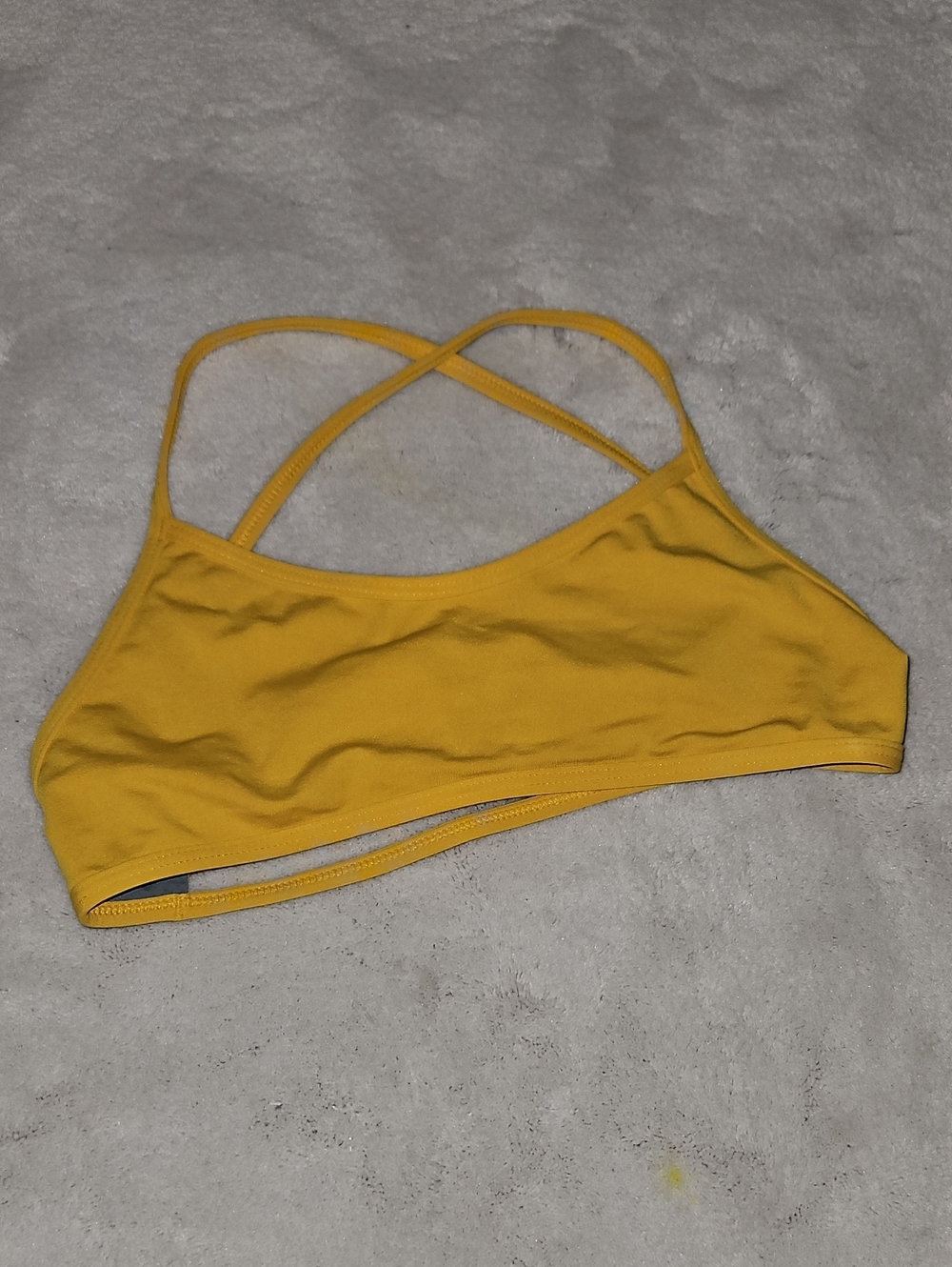 Jolyn Adrian Top Mustard Yellow Strappy Back Bikini
